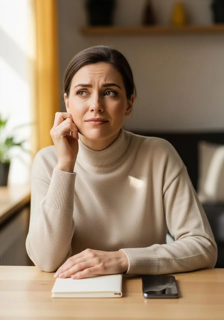 Pessoa organizando vida financeira